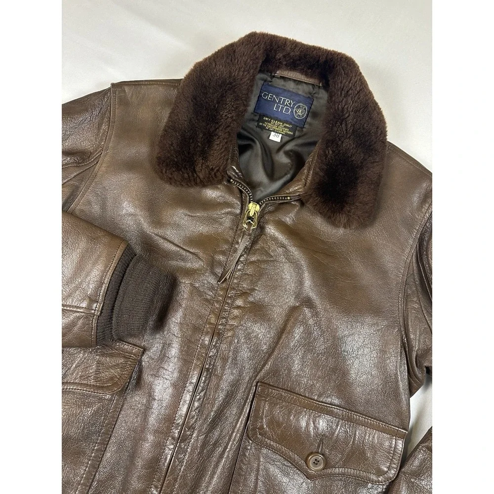 Flight Suits Ltd US‎ Navy G-1 VTG Leather Flight Jacket Size Mens Size 38 Brown